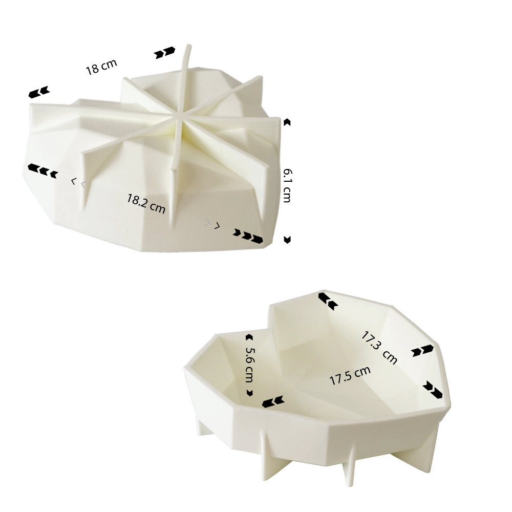 Artigee White Silicone Heart Mousse Mold