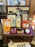 Load image into Gallery viewer, Posh Basket - Sonoma Wicker Picnic Basket fully loaded
