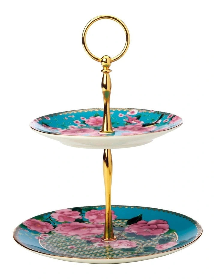 Teas and C's Silk Road 2 Tiered Cake Stand