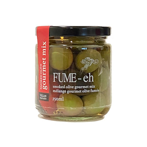 FUME-eh Gourmet Olive Mix - Smoked 250mL