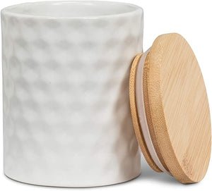 Abbott Canister - Hexagonal White Small
