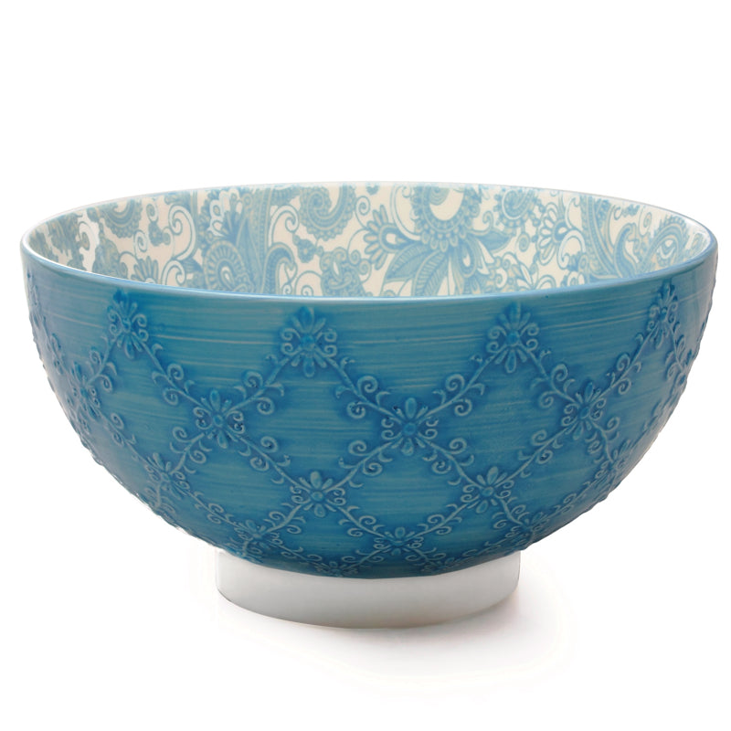 BIA Large Trellis Bowl - Turquoise