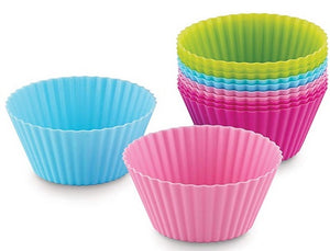 Bakelicious Silicone Baking Cups - Set of 12 Multicolour