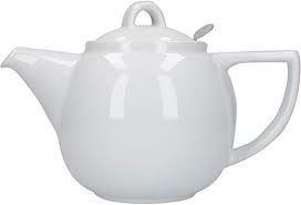 GEO Teapot 4-cup with Tea Infuser White