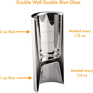 Outset Double Shot Glass Jigger