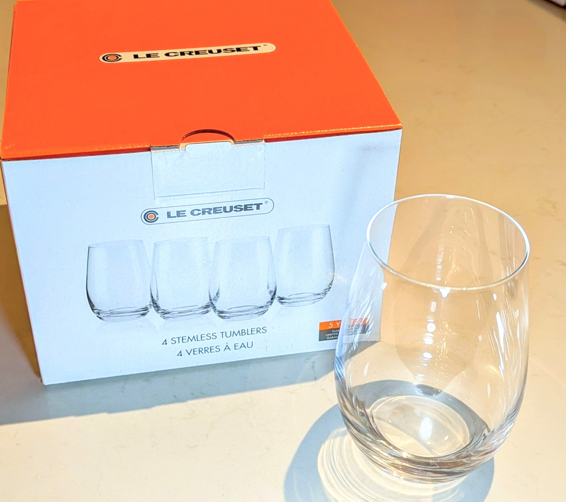 Le Creuset Stemless Wine Glass Tumblers - Set of 4