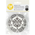 Load image into Gallery viewer, Wilton Black Damask Baking Cups
