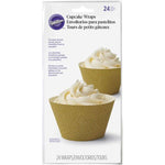 Load image into Gallery viewer, Wilton Cupcake Wraps Glitter Gold
