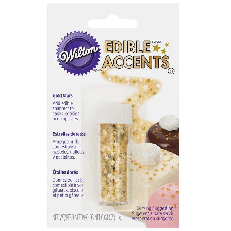 Wilton Edible Accents Gold Stars
