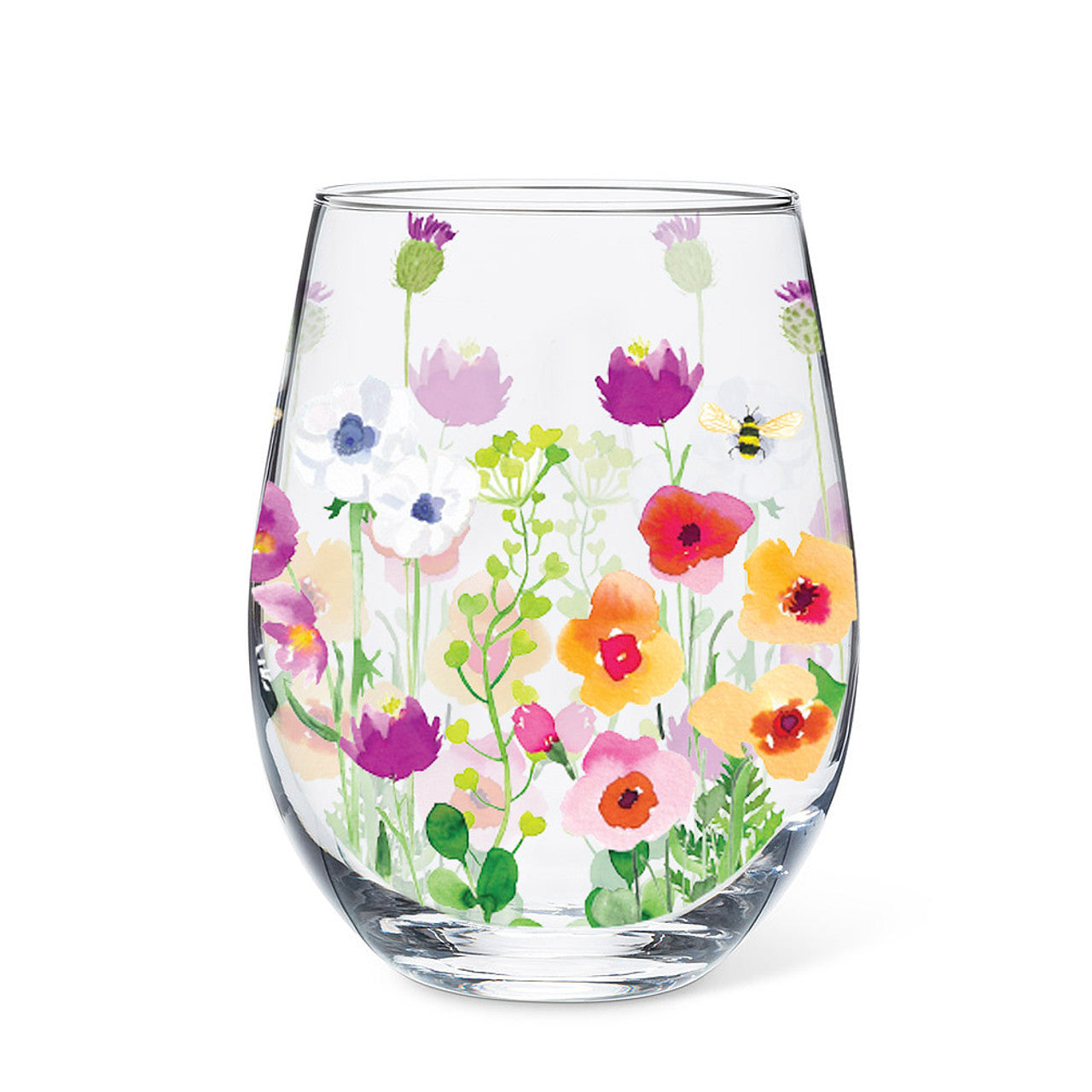 Abbott Stemless Wine Glass - Bee Garden