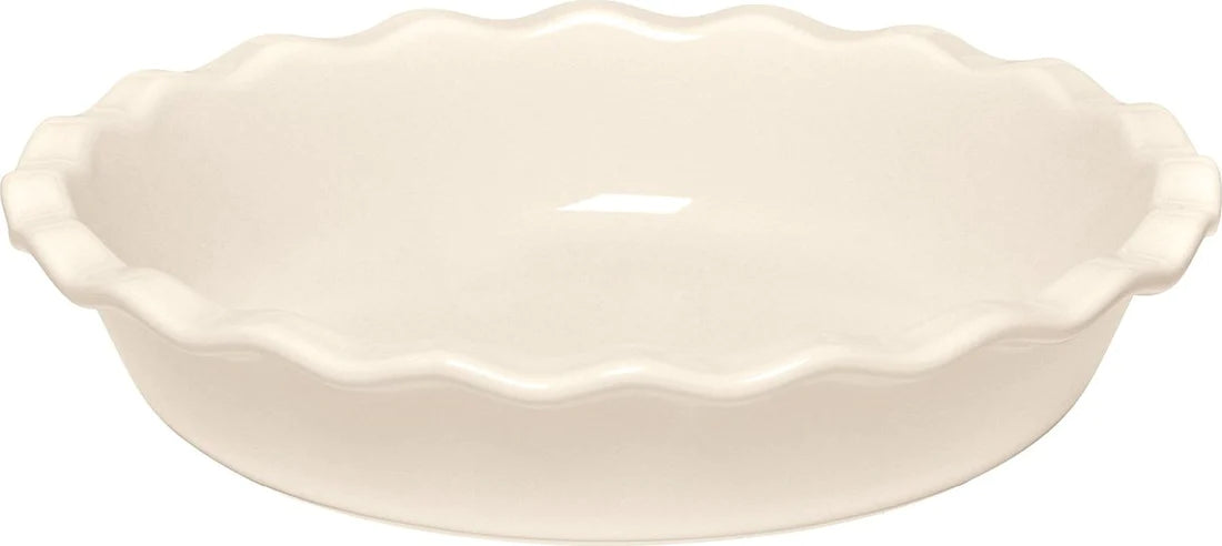 Emile Henry Pie Dish - Cream Argyle