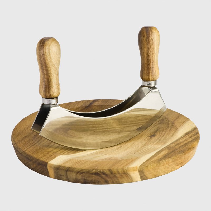 Taylors Eye Witness Mezzaluna and Acacia Board Set